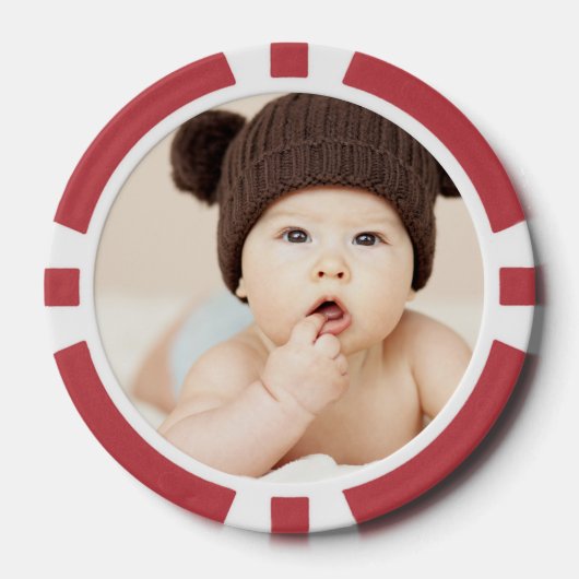 Maak Je Eigen Aangepaste Kinderen Foto Modern Poker Chips (Voorkant)