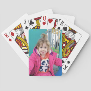Maak Je Eigen Aangepaste Kinderen Foto Modern Pokerkaarten