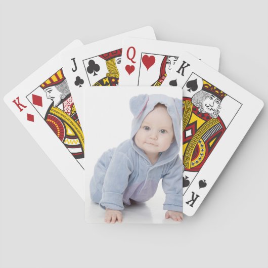 Maak Je Eigen Aangepaste Kinderen Foto Modern Pokerkaarten (Achterkant)