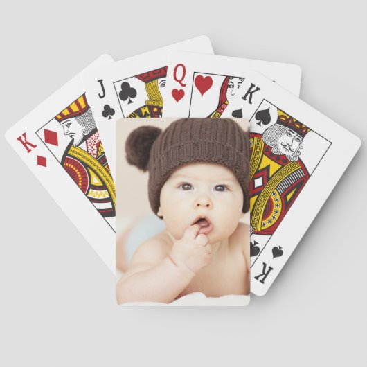 Maak Je Eigen Aangepaste Kinderen Foto Modern Pokerkaarten (Achterkant)