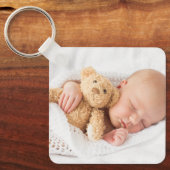 Maak Je Eigen Aangepaste Kinderen Foto Modern Sleutelhanger (Voorkant)