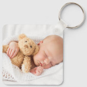 Maak Je Eigen Aangepaste Kinderen Foto Modern Sleutelhanger (Achterkant)