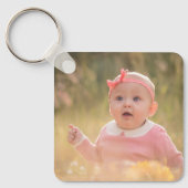 Maak Je Eigen Aangepaste Kinderen Foto Modern Sleutelhanger (Voorkant)