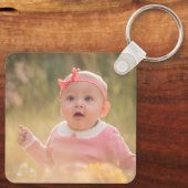 Maak Je Eigen Aangepaste Kinderen Foto Modern Sleutelhanger (Achterkant)