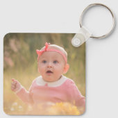 Maak Je Eigen Aangepaste Kinderen Foto Modern Sleutelhanger (Achterkant)