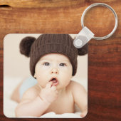 Maak Je Eigen Aangepaste Kinderen Foto Modern Sleutelhanger (Achterkant)