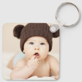 Maak Je Eigen Aangepaste Kinderen Foto Modern Sleutelhanger (Achterkant)