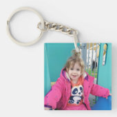 Maak Je Eigen Aangepaste Kinderen Foto Modern Sleutelhanger (voorkant)