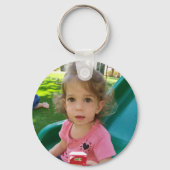 Maak Je Eigen Aangepaste Kinderen Foto Modern Sleutelhanger (Voorkant)