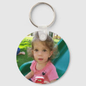Maak Je Eigen Aangepaste Kinderen Foto Modern Sleutelhanger (Achterkant)