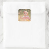 Maak Je Eigen Aangepaste Kinderen Foto Modern Vierkante Sticker (Tas)