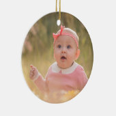 Maak Je Eigen Aangepaste Kinderen Twee Foto Keramisch Ornament (Rechts)