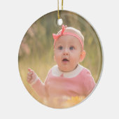 Maak Je Eigen Aangepaste Kinderen Twee Foto Keramisch Ornament (Links)