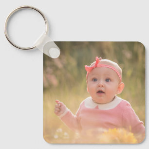 Maak Je Eigen Aangepaste Kinderen Twee Foto Sleutelhanger