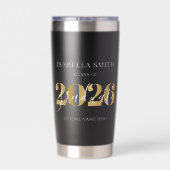 Maak je eigen aangepaste klas van 2026 afstuderen geïsoleerde drinkbeker (Achterkant)