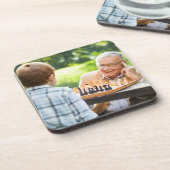 Maak Je Eigen Aangepaste Kleinkinderen Fotocadeau Bier Onderzetter (Linkerzijde)