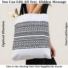 Maak Je Eigen Aangepaste Korte Verborgen Bericht 1 Tote Bag