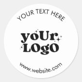 Maak Je Eigen Aangepaste Logo Ronde Sticker (Voorkant)
