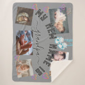 ✨Maak je eigen aangepaste MIJN NIEUWE NAAM IS GRAN Sherpa Deken (Voorkant)