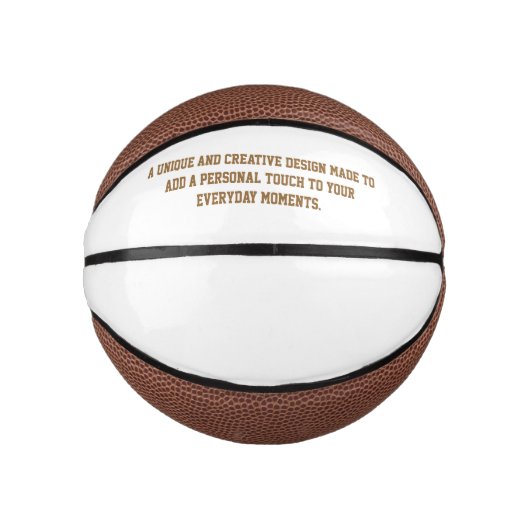 Maak Je Eigen Aangepaste Mini Basketbal (Voorkant)