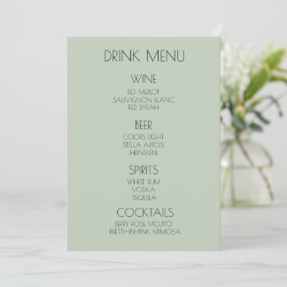 Maak Je Eigen Aangepaste Minimalistische Drankje Menu