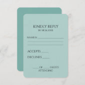 Maak je eigen aangepaste minimalistische RSVP kaartje (Voorkant / Achterkant)