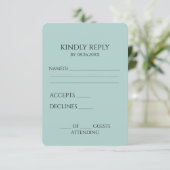 Maak je eigen aangepaste minimalistische RSVP kaartje (Staand voorkant)