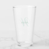 Maak Je Eigen Aangepaste Monogram En Naam Groen Glas (Achterkant)