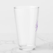 Maak Je Eigen Aangepaste Monogram En Naam Paars Glas (Rechts)