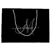 Maak Je Eigen Aangepaste Monogram En Naam Schrift Groot Cadeauzakje (Achterkant)