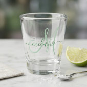 Maak Je Eigen Aangepaste Monogram Naam Schrift Gro Shot Glas