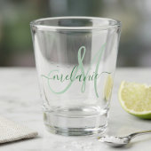 Maak Je Eigen Aangepaste Monogram Naam Schrift Gro Shot Glas
