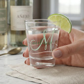 Maak Je Eigen Aangepaste Monogram Naam Schrift Gro Shot Glas