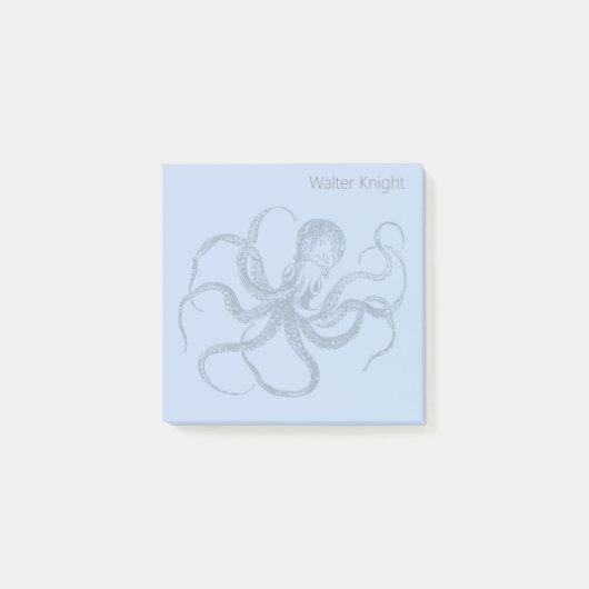 Maak Je Eigen Aangepaste Naam Octopus Post-Its Post-it® Notes (Voorkant)