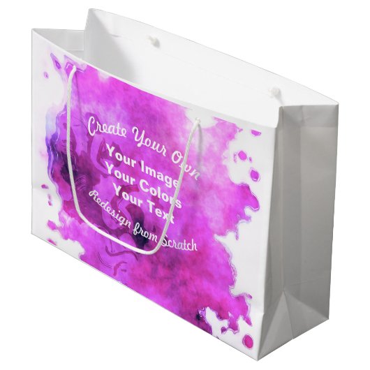 Maak Je Eigen Aangepaste Ontwerp Groot Cadeauzakje (Voorkant Gekanteld)