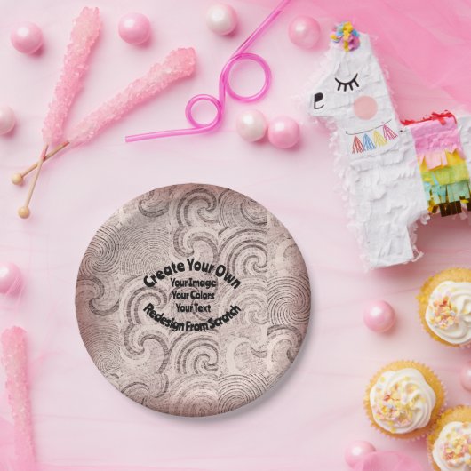 Maak Je Eigen Aangepaste Ontwerp Papieren Bordje (Feest)