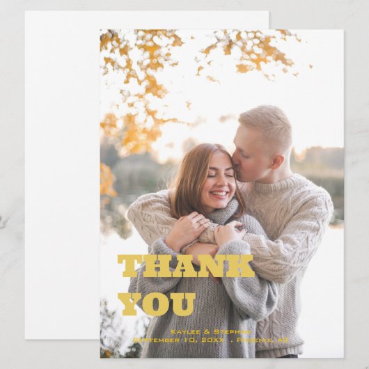 Maak je eigen aangepaste, persoonlijke dank (Voorkant / Achterkant)