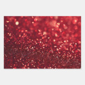 Maak Je Eigen Aangepaste Rode Glitters Inpakpapier Vel (Voorkant 2)