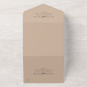 Maak je eigen aangepaste Sepia All In One Uitnodiging (Buitenkant)