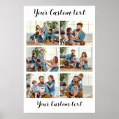 Maak je eigen aangepaste tekst 6 Fotoscollage Poster (Voorkant)