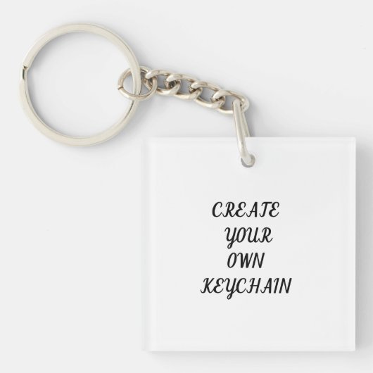 Maak Je Eigen Aangepaste Tekst Citaat Minimalistis Sleutelhanger (voorkant)
