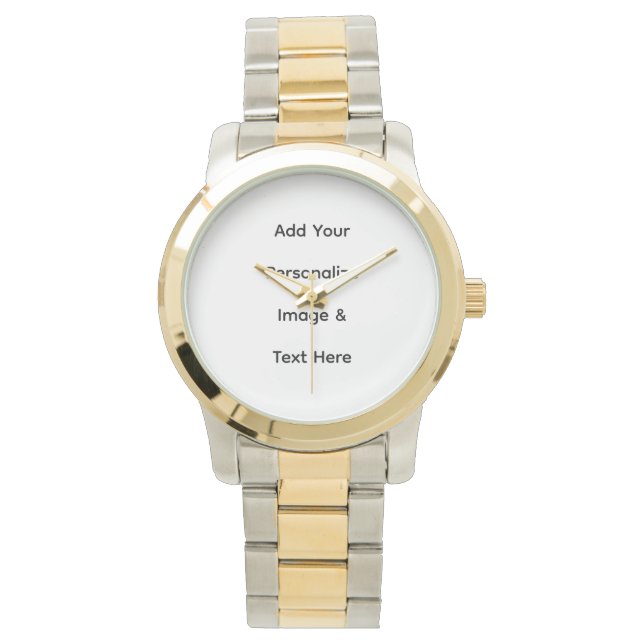 maak je eigen aangepaste tekst personaliseren horloge (Voorkant)