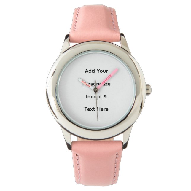 maak je eigen aangepaste tekst personaliseren horloge (Voorkant)