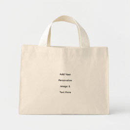 maak je eigen aangepaste tekst personaliseren mini tote bag