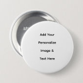 maak je eigen aangepaste tekst personaliseren ronde button 7,6 cm (Voorkant /achterkant)