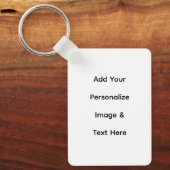 maak je eigen aangepaste tekst personaliseren sleutelhanger (Voorkant)