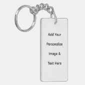 maak je eigen aangepaste tekst personaliseren sleutelhanger (Voorkant Links)