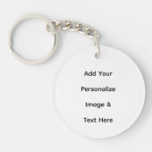 maak je eigen aangepaste tekst personaliseren sleutelhanger (Voorkant)