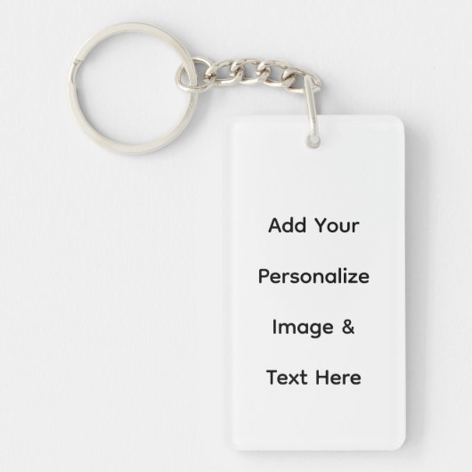 maak je eigen aangepaste tekst personaliseren sleutelhanger (Voorkant)
