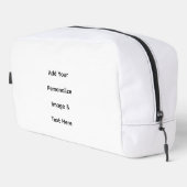 maak je eigen aangepaste tekst personaliseren toilettasje (Rechterhoek)